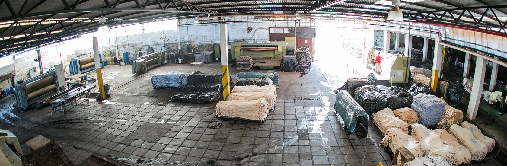 setor de processamento de couros pré-curtidos
